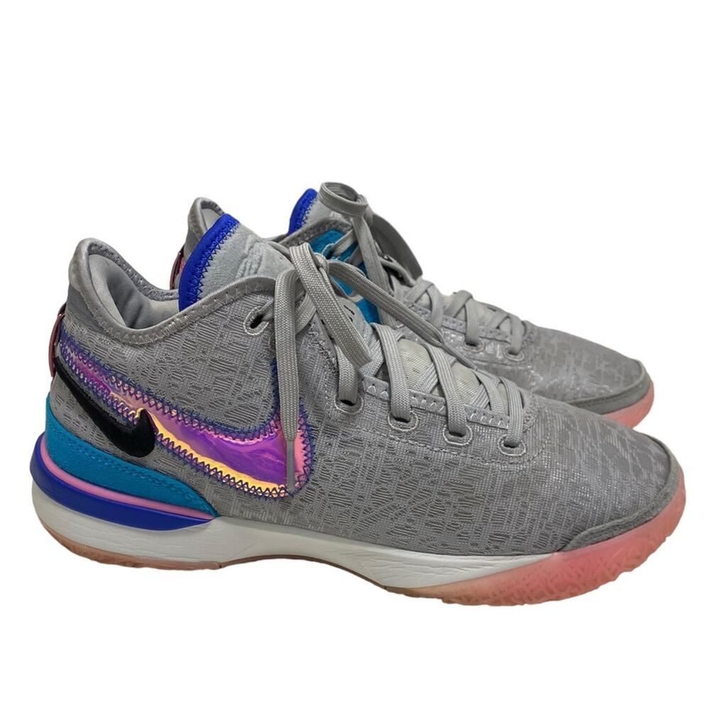 Nike LeBron Sz 9.5 Zoom NXXT Gen '1984' Wolf Gray/Pink Spell SR8784-002 Low Top